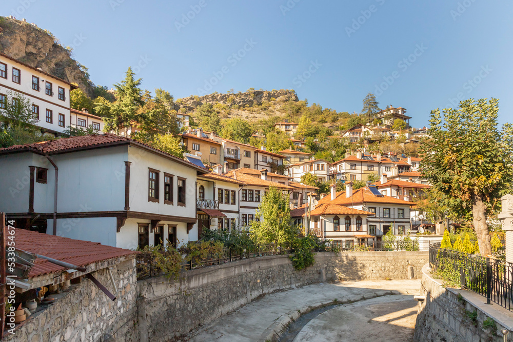 Historical Göynük district with its traditional houses, Bolu, Turkey.