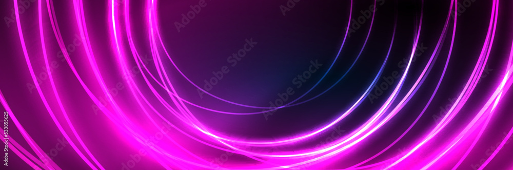 Blue neon glowing lines, magic energy space light concept, abstract background wallpaper design Blue neon glowing lines, magic energy space light concept, abstract background wallpaper design