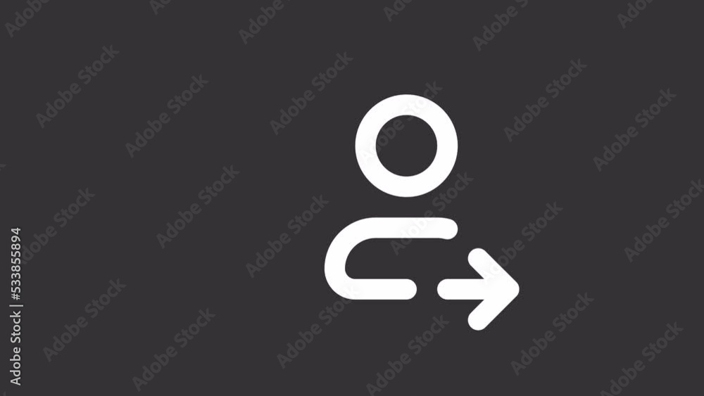 Animated transfer white line ui icon. Restoring contact. Seamless loop 4k video with alpha channel on transparent background. Isolated user interface symbol motion graphic design for night mode Animated transfer white line ui icon. Restoring contact. Seamless loop 4k video with alpha channel on transparent background. Isolated user interface symbol motion graphic design for night mode