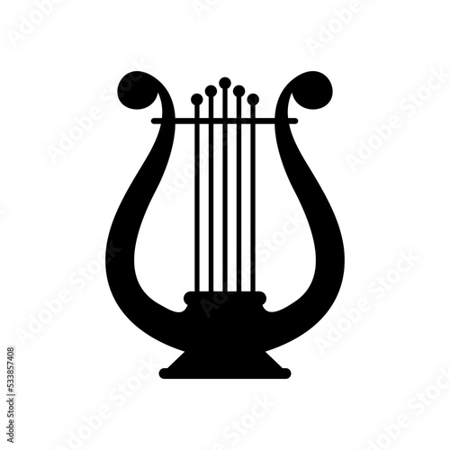 harp vector icon
