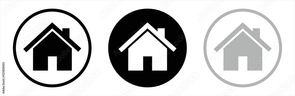 House icon. Detached house icon. web icon set. vector illustration House icon. Detached house icon. web icon set. vector illustration
