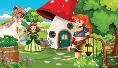 Princess at the fantasy house