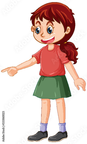 A girl with red hair cartoon character