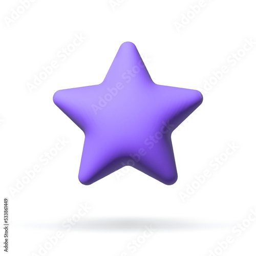 Realistic 3d star icons design of the object.