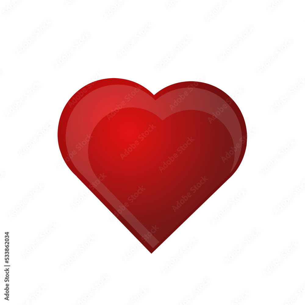 red heart isolated on white red heart isolated on white