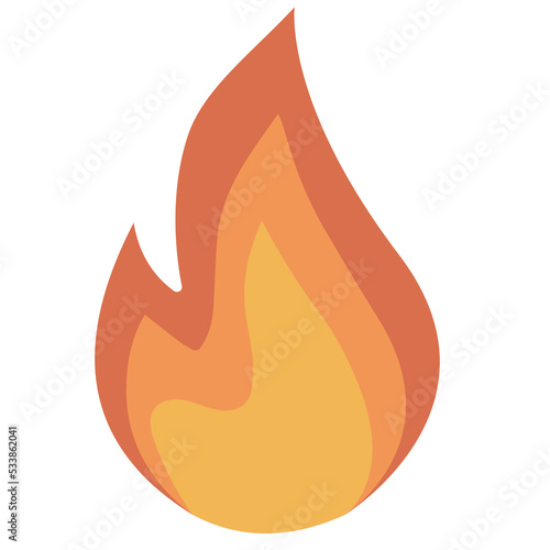 Fire icon flame, hot heat b...