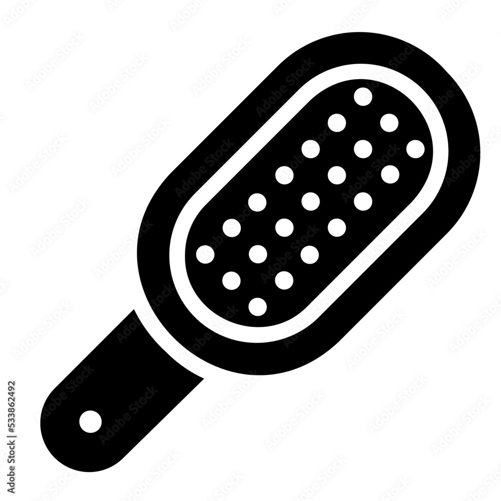 hair brush glyph icon hair brush glyph icon
