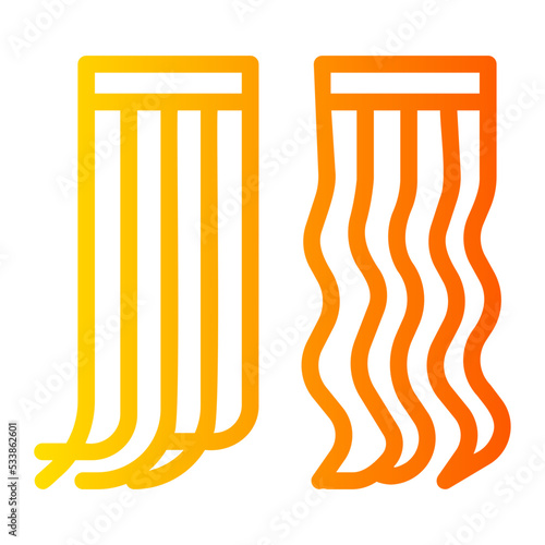 hair extension gradient icon