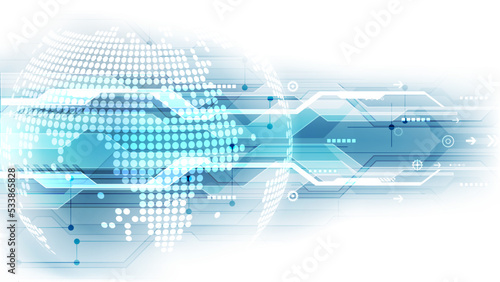vector digital global technology concept, abstract background illustration