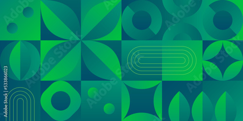 Organic geometric pattern. Abstract mosaic food plant background flat bauhaus design, Vector geometry banner swiss style