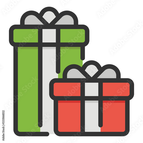 gift Filled Outline icon