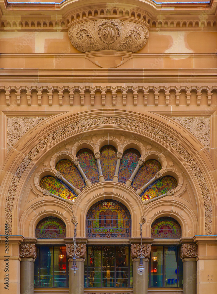 Facade of historical building in Sydney NSW Australia