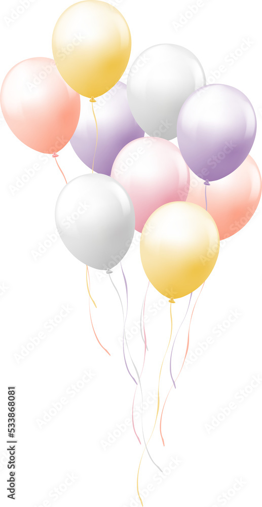 3D realistic party decoration helium balloon 3D realistic party decoration helium balloon