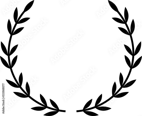 laurel wreath design illustration isolated on transparent background