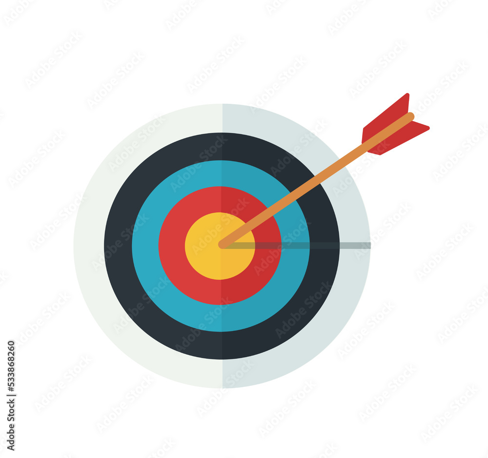Archery target. Goal achieve concept Archery target. Goal achieve concept