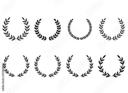 laurel wreath vector design illustration isolated on white background