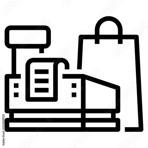 Cashier Outline icon