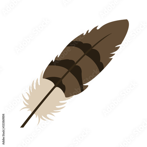 feather brown emoji vector