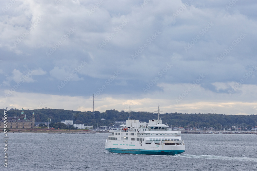 The battery ferry Tycho Brahe on its way between Helsingborg and Helsingør.Sweden,Scandinavia,Europe,