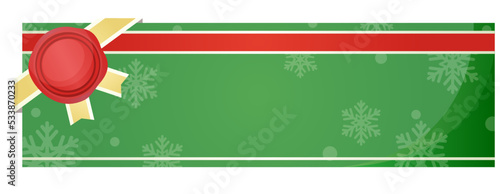 緑色のクリスマス用クーポンの背景イラスト（ベクター）