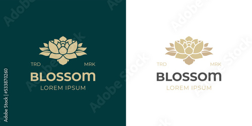 beauty floral lotus logo design and spa flower icon symbol, can be used beauty product, nature massage symbol icon design
