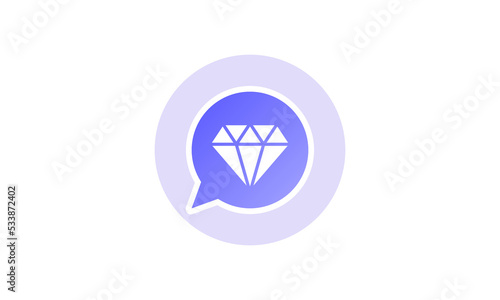 Diamond icon value. Symbol, logo illustration. vector graphics