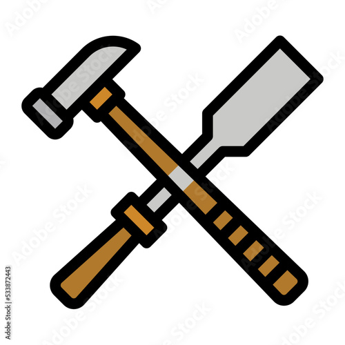 Carpenter Filled Outline icon