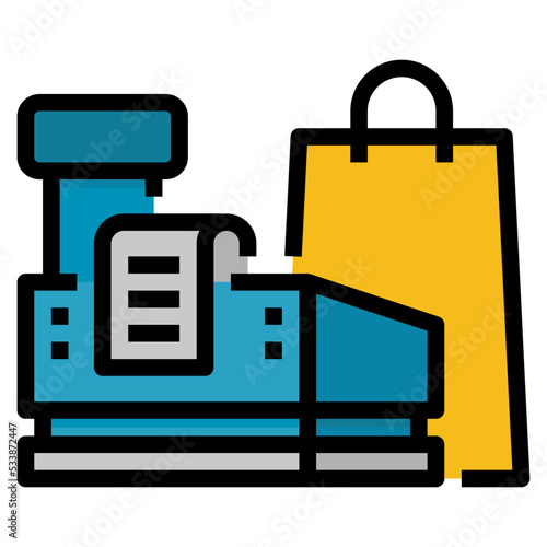 Cashier Filled Outline icon