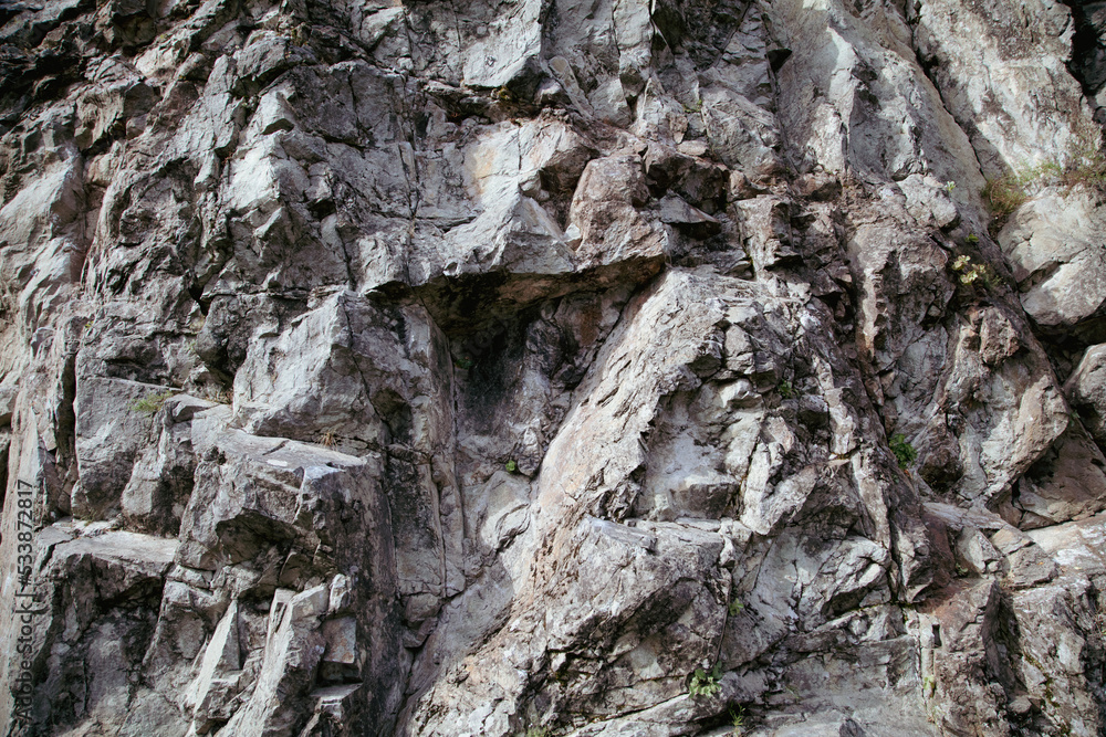 Fototapeta premium Stone rocks on the mountain as background.