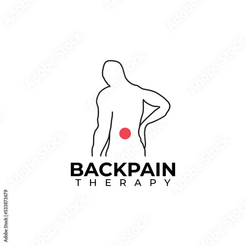 Backpain medical therapy logo design