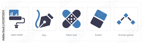 style roller, Pen, Patch tool