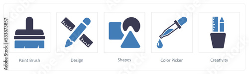 Paint Brush, Shapes, Color Picker
