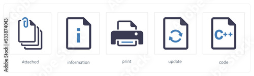 Attached, information, print