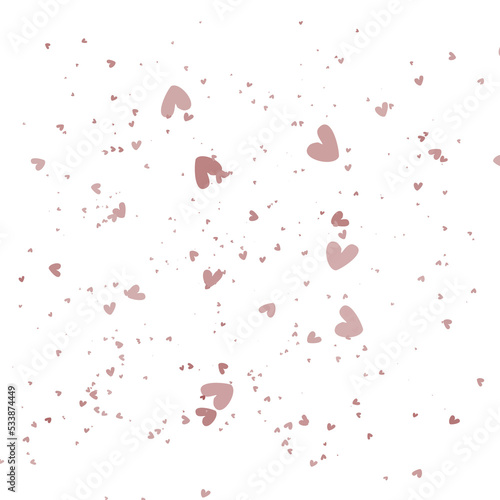 Love shape splatter illustration, heart shape splatter in various angle, size, and color. Can be used for element, design element, design asset, romantic design asset, custom brush, grunge brush.