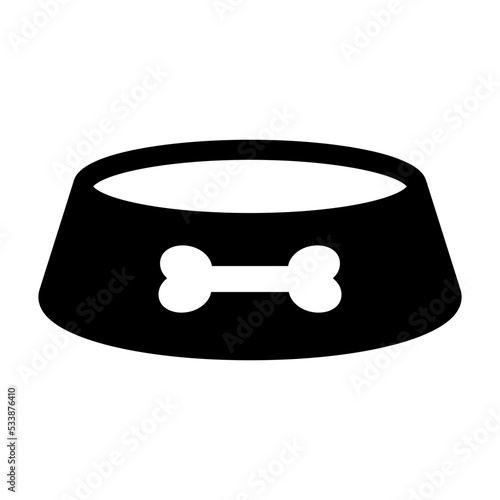 Dock food dish silhouette icon. Vector.