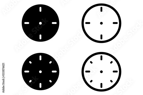 A set of icons of simple flat watches. Good for any project.