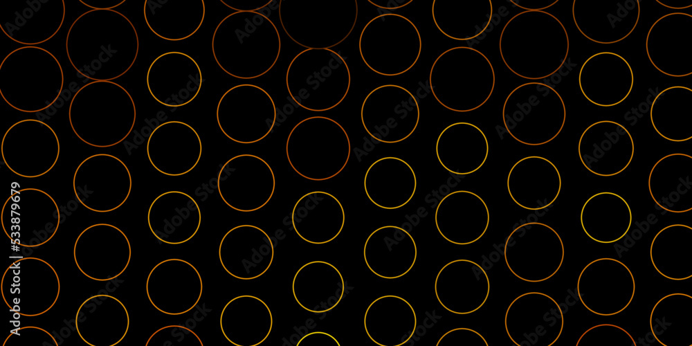 Dark Green, Yellow vector background with spots.