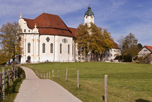 die zum UNESCO Kulturerbe gehörende  Wieskirche in Oberbayern photo