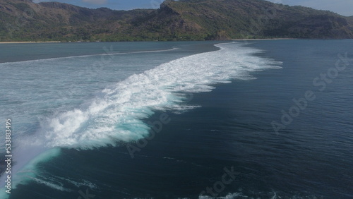 waves crashing on the reef