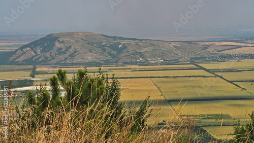 View of Mount Lysaya and the surrounding landscape from Mount Mashuk. Pyatigorsk, North Caucasus, Russia. photo