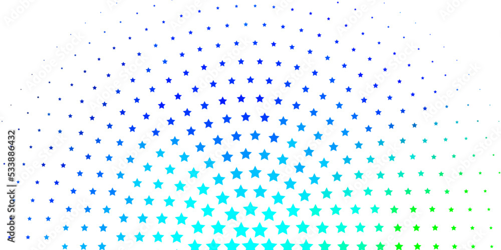 Light Blue, Green vector pattern with abstract stars. Light Blue, Green vector pattern with abstract stars.