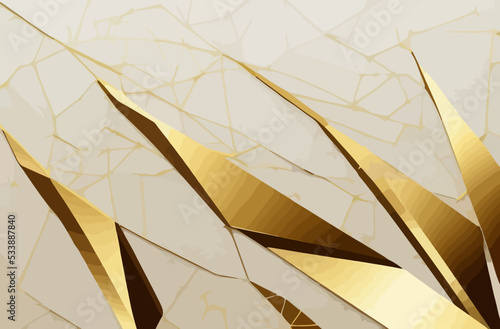 golden line on white background, luxury realistic background, banner