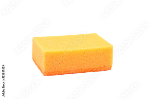 Sponge for washing dishes isolated on a white background. Kitchenware
