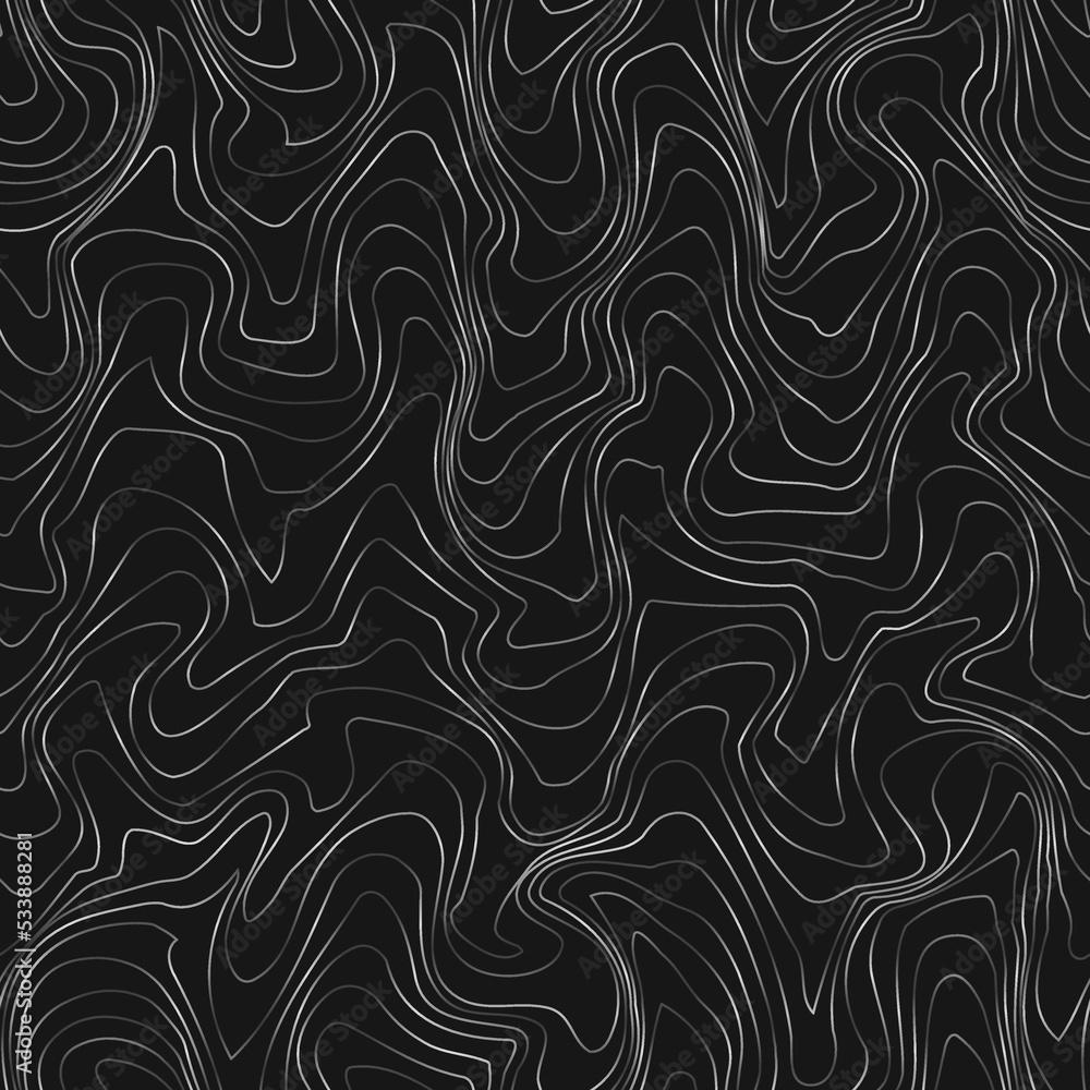 Chrome distortion lines. Seamless texture.
