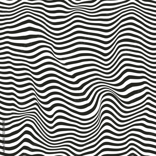 Black wave seamless pattern.