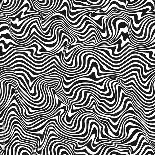 Monochrome abstract psychodelic wave
