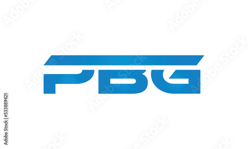PBG monogram linked letters  creative typography logo icon