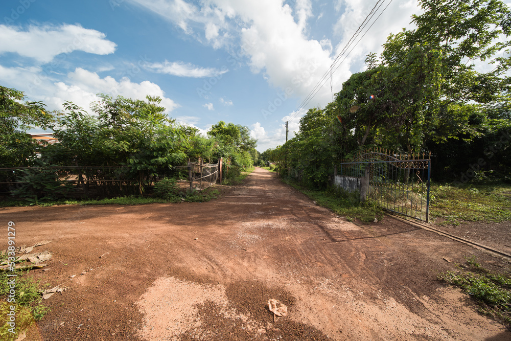 typical small village in isaan thailand, in udon thani province. typical small village in isaan thailand, in udon thani province.