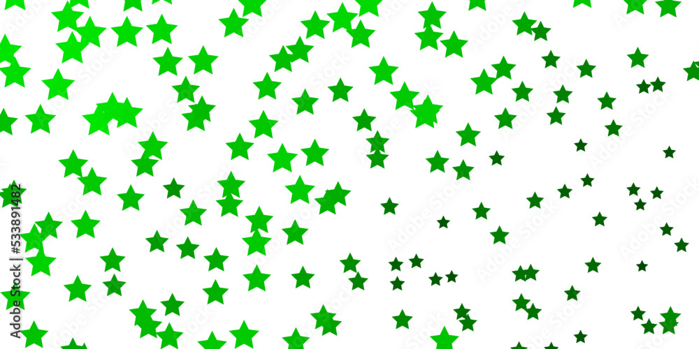 Light Green vector pattern with abstract stars. Light Green vector pattern with abstract stars.