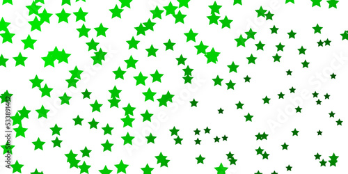 Light Green vector pattern with abstract stars. © Guskova